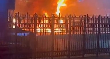 İstanbul- Şişli'de otobüste yangın -1