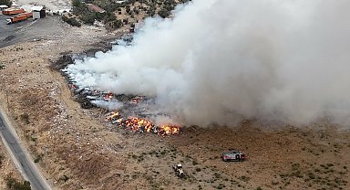 İzmir'de çöp transfer merkezinde yangın; alevler 5 saatte kontrol altında