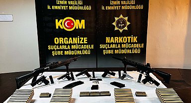 İzmir'de silah kaçakçılığı ve uyuşturucu operasyonu: 7 tutuklama