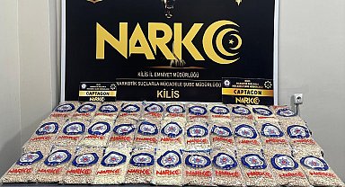 Kilis'te 215 bin adet uyuşturucu hap ele geçirildi