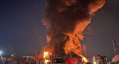 Kocaeli'de, lojistik deposunda yangın