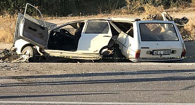 Konya'da 2 otomobil çarpıştı; ikizler öldü, 5 yaralı