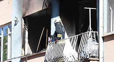 Konya'da 5 katlı binada yangın; 7'si çocuk 13 kişi dumandan etkilendi