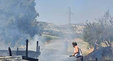 Manisa'da ahırda çıkan yangında 21 koyun öldü