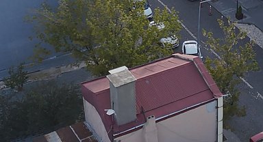 Meyve ağaçları, kafenin ortasında kaldı