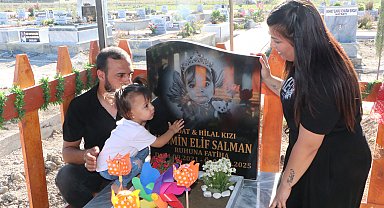 Ölümünde ihmal iddiası olan Yasmin Elif'in kabrinde 'son doğum günü'