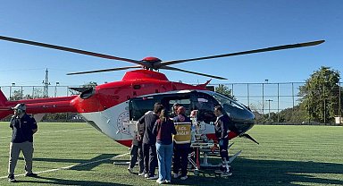 Ordu'da yeni doğan ve solunum sıkıntısı çeken bebek, ambulans helikopterle Samsun'a sevk edildi