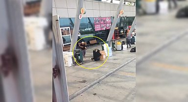 Otogarda babası tarafından silahla vurulan kadın yaralandı; olay kamerada