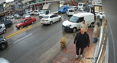 Otomobilin alev alması kamerada