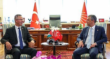 Özgür Özel, Filistin Büyükelçisi Mustafa'yı kabul etti