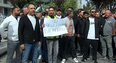 Peyzaj işçilerinden Ankara Büyükşehir Belediyesi önünde açıklama