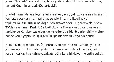 RTÜK Başkanı Şahin: Aile yapımıza zarar verebilecek hiçbir içerik karşısında kayıtsız kalmayacağız