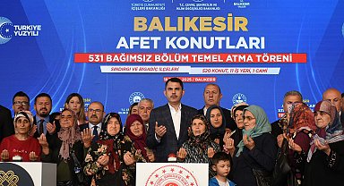 Sındırgı'da deprem konutlarının temeli atıldı