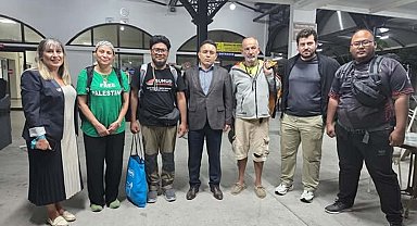 Sumud Filosu'ndan tahliye edilen aktivistler Muğla'da misafir edildi