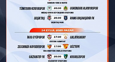 Süper Lig'de 5'inci ve 6'ncı hafta programları açıklandı