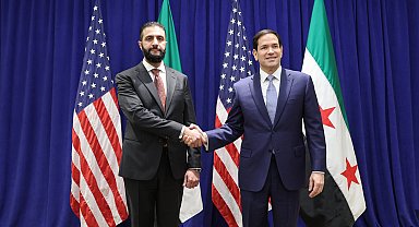 Suriye Cumhurbaşkanı Şara, ABD Dışişleri Bakanı Rubio ile görüştü