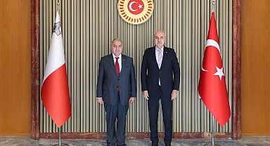 TBMM Başkanı Kurtulmuş, Malta Temsilciler Meclisi Başkanı Farrugia ile bir araya geldi