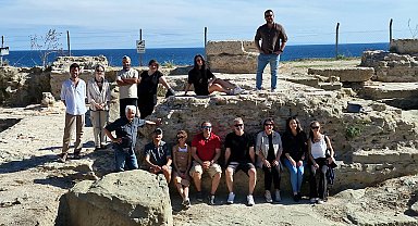 Tiyatrocular, Perinthos Antik Kenti'nde ortaya çıkarılan tiyatroyu ziyaret etti