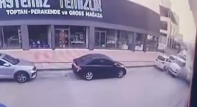 Tokat'ta cip ile otomobilin çarpışması kamerada