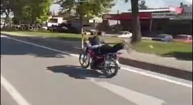 Tokat'ta kara yolunda tehlikeli sürüşü kamerada