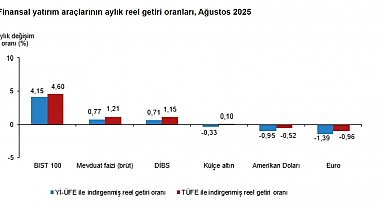 TÜİK: Aylık en yüksek reel getiri BIST 100 endeksinde oldu