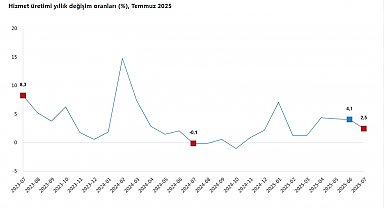 TÜİK: Hizmet üretimi yıllık yüzde 2,5 arttı