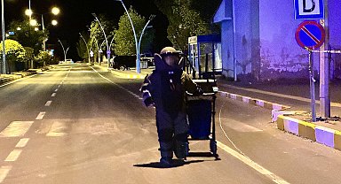 Tunceli'de otobüs durağındaki şüpheli çanta fünye ile patlatıldı