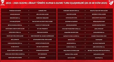 Türkiye Kupası'nda 3'üncü eleme turunun kura çekimi yapıldı