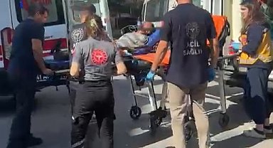 Yangına müdahale eden ev sahibi dumandan etkilendi