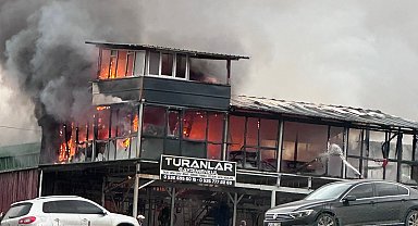 2 katlı konteyner alev alev yandı