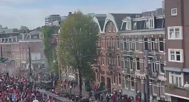 Amsterdam'da Gazze'ye destek eylemine 250 bin kişi katıldı