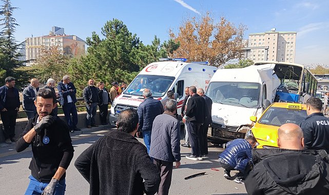 Ankara'da 6 araçlı zincirleme kaza: 6 yaralı