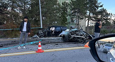 Ankara'da iki otomobil çarpıştı: 1 ölü, 2 yaralı