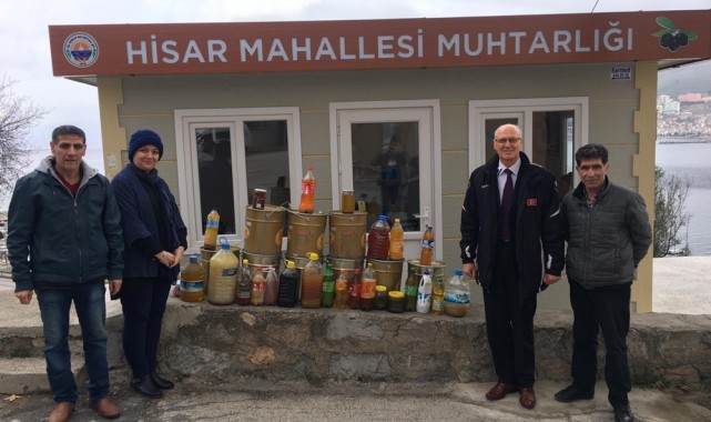 Atık yağlar belediyeye teslim edildi