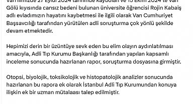 Bakan Tunç'tan Rojin Kabaiş açıklaması