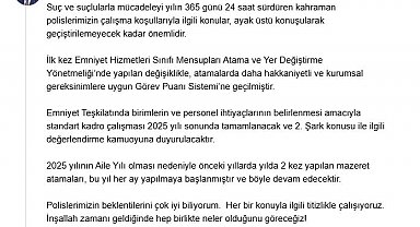 Bakan Yerlikaya: Emniyet teşkilatında standart kadro çalışması yıl sonunda tamamlanacak