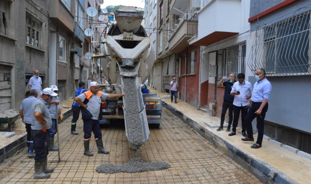 Balıkpazarı yolları yenileniyor