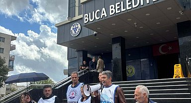 Buca Belediyesi'nde iş bırakma eylemi
