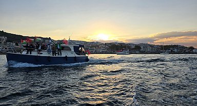 Bursa'da Filistin ve Sumud Filosu'na destek için denize açıldılar