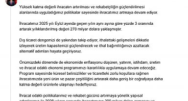 Cevdet Yılmaz: 2028 sonunda ihracatımızın 300 milyar doları aşmasını amaçlıyoruz