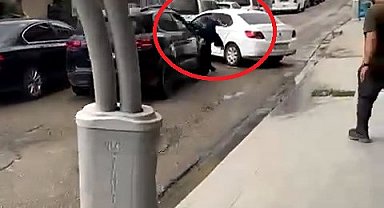 Cipiyle tartıştığı kişinin ayaklarını ezdi; o anlar kamerada