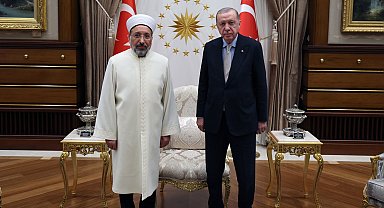 Cumhurbaşkanı Erdoğan, Diyanet İşleri Başkanı Arpaguş'u kabul etti