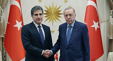 Cumhurbaşkanı Erdoğan, IKBY Başkanı Barzani'yi kabul etti