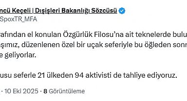 Dışişleri Sözcüsü Keçeli: 18 vatandaşımız öğleden sonra ülkemize geliyor