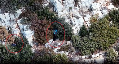 Dronla tespit edilen 9 kaçak avcı yakalandı