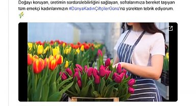 Emine Erdoğan'dan 'Dünya Kadın Çiftçiler Günü' paylaşımı