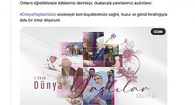 Emine Erdoğan'dan 'Dünya Yaşlılar Günü' paylaşımı