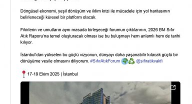 Emine Erdoğan'dan 'Sıfır Atık Forumu' paylaşımı