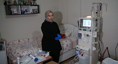 Evde hemodiyalizle hayata tutundu