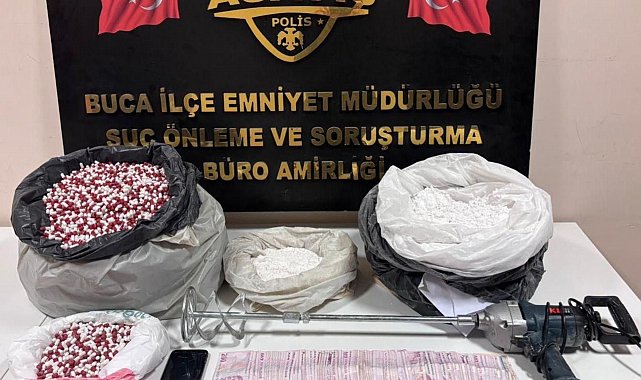 Evinde 10 kilo sentetik hap tozuyla yakalanan şüpheliye gözaltı